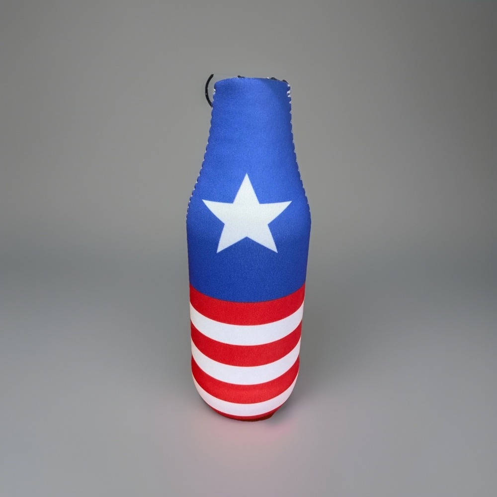 Puerto Rico Flag Neoprene Bottle Sleeve Insulator Multicolor‎ One Size